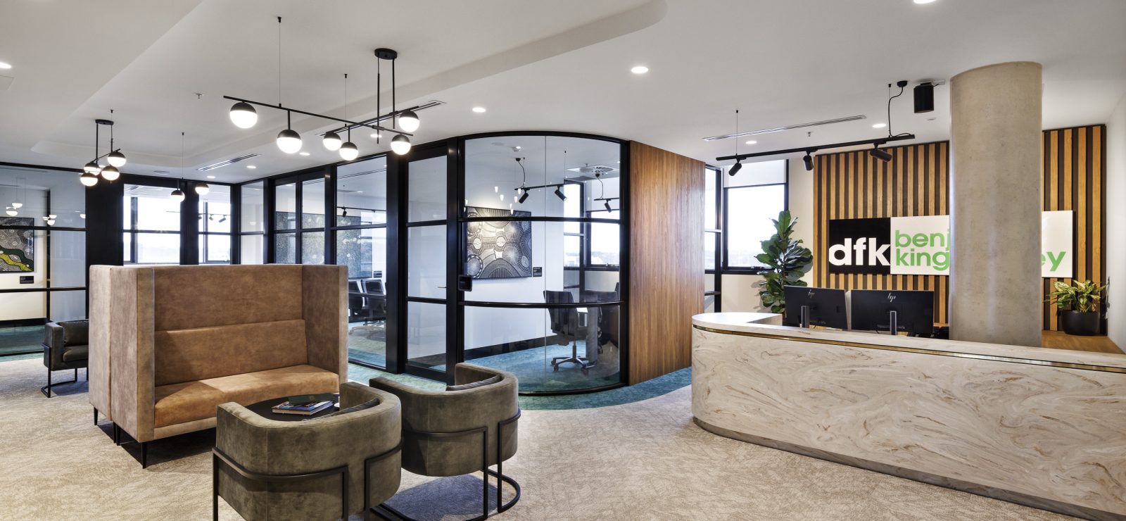 BKM office reception and lounge area
